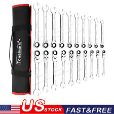 20pc 6-19mm Saemetric Ratcheting Combination Wrench Spanner Set Flexfixed Head
