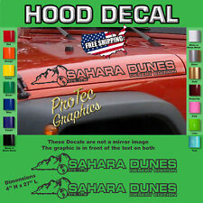 Hood Vinyl Decal Graphics Fits Jeep Wrangler - Sh-209 - Sahara Dunes