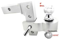 6 Aluminum Adjustable Trailer Drop Hitch 2 Receiver 2 And 2-516 Dual Balls