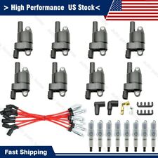 8pack Round Ignition Coil Spark Plug Wire For Gmc Chevy Silverado 1500 5.3l 6.2l