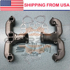 1 Pair Smoothie Rams Horn Exhaust Small Block Fit For Chevy Sbc 283 305 327350