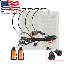 Universal 12v Carbon Fiber Car Seat Heater Pads 3 Level Heated Round Switch Kit
