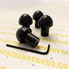 4 X Genuine 1940s Style Dash Knobs By Socal Speed Shop- Anodized Black