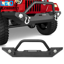 Rock Crawler Front Bumper For 87-06 Jeep Wrangler Tj Yj W Led Light Winch Plate
