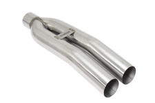 Megan Universal 3 Vip Dual Exhaust Ss Tip Blast Pipes Style Weld-on Angled