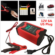 12v 6a Automatic Car Motorcycle Battery Charger Smart Power Impulse Kit Us Plug