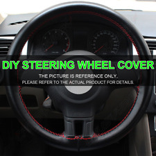 2024 New15 Black Red Diy Steering Wheel Cover Genuine Leather For Acura
