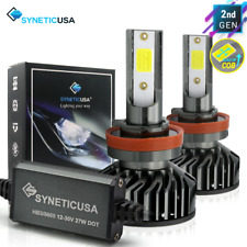 Syneticusa H11 Led Headlight Cob Bulbs Conversion Kit Hi-low Beam 6000k White