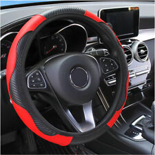Car Accessory Steering Wheel Cover Black Leather Anti-slip 1538cm Universal