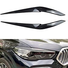 Carbon Fiber Front Headlight Eyebrows Trim Cover For Bmw X5 G05 X6 G06 2019-2022