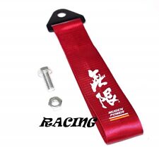 Jdm High Strength Mugen Power Tow Strap For Front Rear Bumper Towing Hook-red
