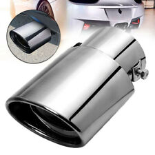 Stainless Chrome Steel Rear Car Exhaust Round Pipe Tail Muffler Tip Universal