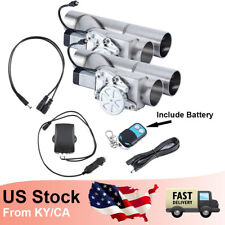 2pack 2.5 Electric Exhaust Downpipe E-cut Out Valve One Controller Remote Kit