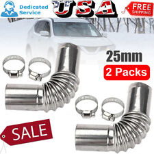 2pc 25mm Stainless Steel Exhaust Pipe Tube Elbow Connector Fit Air Diesel Heater
