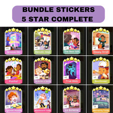 Monopoly Go Bundling All 5 Stars Stickers Set 13 - 21 Very Fast Delivery