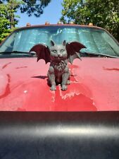 Rare Winged Cat Goth Hood Ornament Rat Rod Big Rig Dracula
