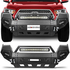 Complete Steel Front Bumper Assembly With Led Lights For Toyota Tacoma 2016-2020