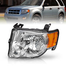 For 2008 2009 2010 2011 2012 Ford Escape Suv Chrome Driver Side Headlight Lamp
