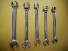Snap-on 5pc 6pt Sae Flank Drive Double End Flare Nut Wrench Set 5 Wrenches