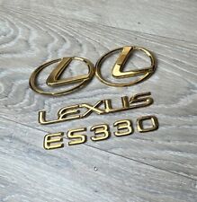 02 03 04 05 06 Lexus Es330 Front Rear Trunk Gold Emblem Badge Logo Symbol Oem