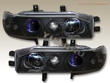 Fit For 1990-1993 Honda Accord Projector Headlights Black New