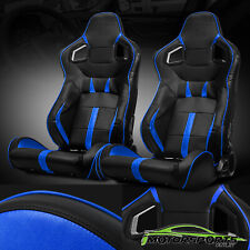 Blackblue Reclinable Pvc Main Side Design Leftright Sport Racing Seats Slider