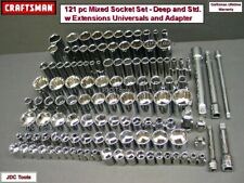 Craftsman Tools 121 Pc Socket Set 14 38 12 Sae Mm Deep Std. 116 113 127