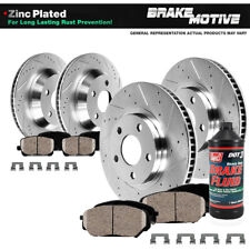 Front And Rear Drill Slot Brake Rotors And Ceramic Pads For Infiniti Q50 Q60