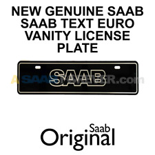 New Saab Euro Vanity License Plate Saab Text Rare Dealer Accessory Discontinued
