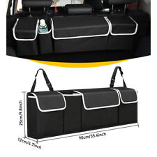 Car Back Seat Storage Bag Trunk Organizer Parts Seatback Adjustable Hanging Kit