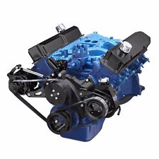 Black Ford Fe Engine Serpentine Pulley Kit 352 390 427 428 Power Steering