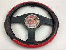 Pilot Sw-68r Racing Style Steering Wheel Cover - Red Black 14.5 To 15
