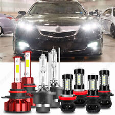 For 2009-2014 Acura Tl 8pcs Front Led Hid Headlight Daytime Fog Light Bulbs Kit