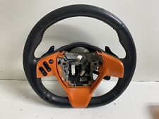 2015 Scion Tc Series 9.0 Steering Wheel Leather Flat Bottom Orange Black Oem