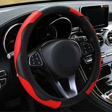 38cm15 Red Car Microfiber Leather Steering Wheel Cover Universal Accessories
