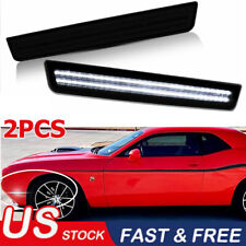 Smoked White Led Side Marker Lamp Turn Signal Light Bulb For 15-21 Dodge Charger