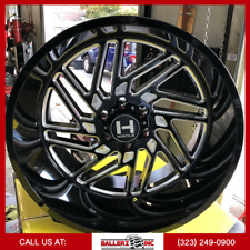 22x12 Hostile H116 On 3312.50r22 Mt Offroad Gloss Black And Milled Finish