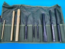 New Snap-on Punch Chisel Set - 9-piece - Brass Drift Punches - Long Center Pin