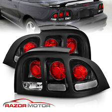 1994 1995 1996 1997 1998 For Ford Mustang Black Red Brake Tail Lights Lamps Pair