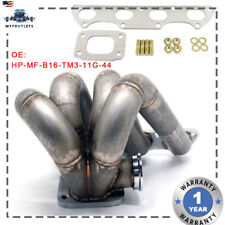 For Honda Civic B16 B18 Hp Series Equal Length T3 Turbo Manifold W Gasket Kit