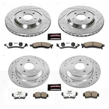 K1305-26 Powerstop Brake Disc And Pad Kits 4-wheel Set Front Rear For Mustang
