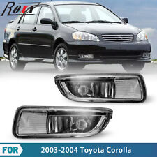 For 2003-2004 Toyota Corolla Fog Lights Clear Lens Bumper Driving Lamps 1 Pair