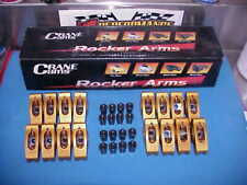 16 Crane Gold Self Aligning Roller Rocker Arms Sb Chevy 1.50 Ratio Poly Locks