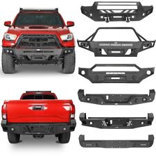 Off-road Front Rear Bumper For 2016-2023 Toyota Tacoma Wwinch Plate Led Lights