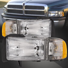 Fits 94-01 Dodge Ram Pickup 1500 2500 3500 Headlights And Corner Lights