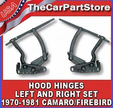 Hood Hinge Pair Left Right Set For 1970-1981 Chevy Camaro Pontiac Firebird