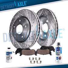 Front Drilled Rotors Brake Pads For 2006-2009 2010 2011 Honda Civic Dx Lx Ex