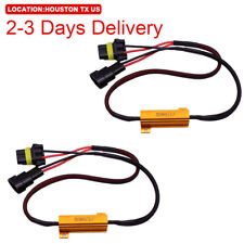 Us Location 2pcs 9006 Led Load Resistor Harness Decoder 50w Drl Headlight Canbus