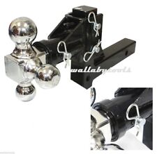 Swivel Tri Ball Adjustable Drop Raise Hitch Trailer Tow Hitch Mount 2 Receiver