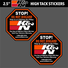 2 Kn Filters Warning Sticker Decal Motocross Atv Vtt Stickers